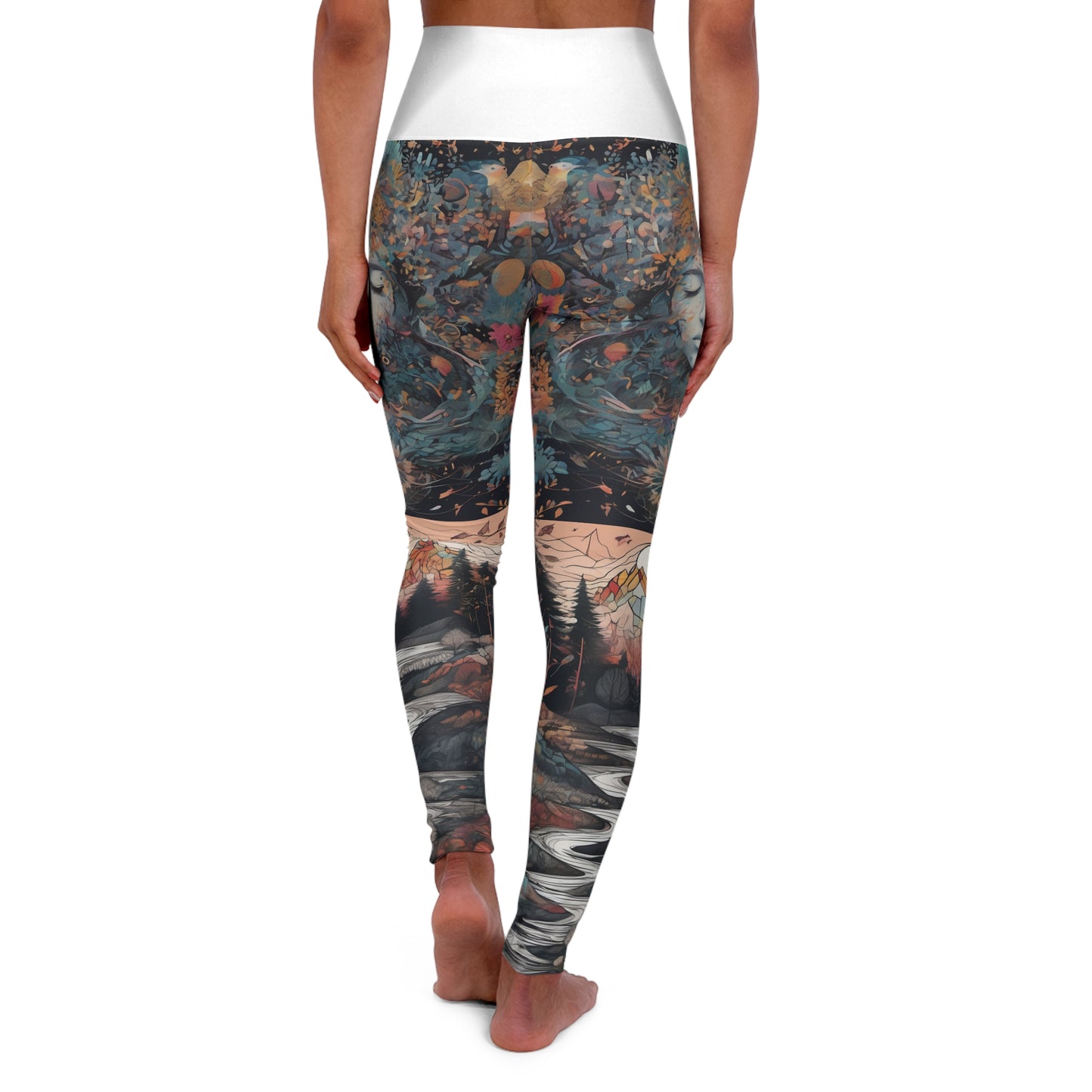 High Waisted Yoga Leggings (AOP)